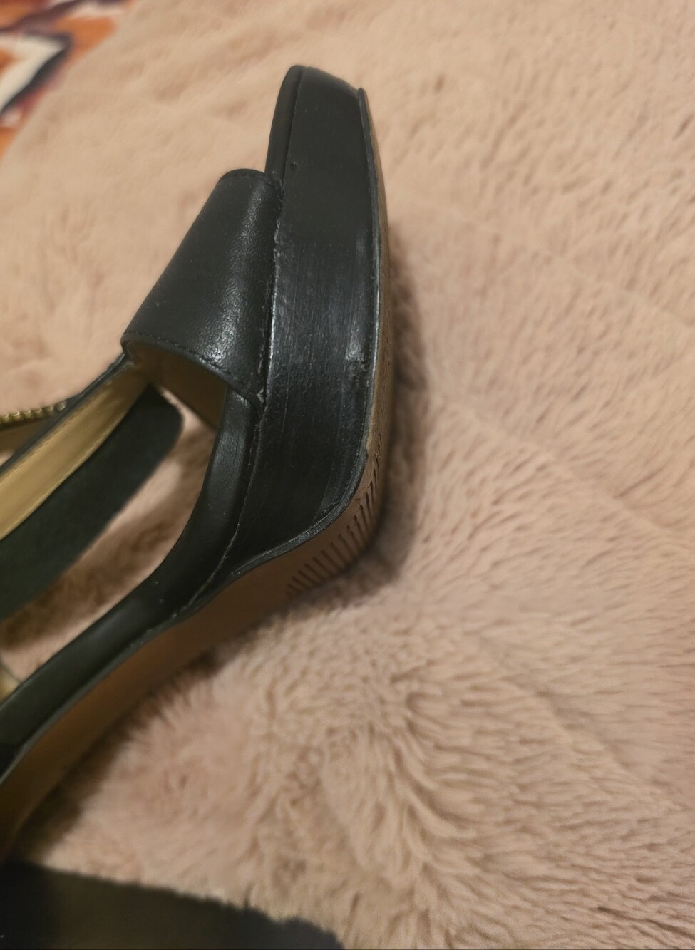 Franco Sarto-Myriad Black T-Zip Block Heel Sandal - Picture 12 of 16